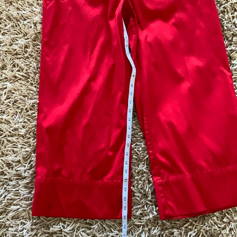 Spanx Stretched Twill Crop Wide Leg 2.0 Trouser Pants in Red Size - Picture 7 of 10